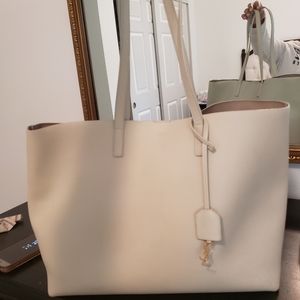 Saint Laurent large leather shopper tote bag